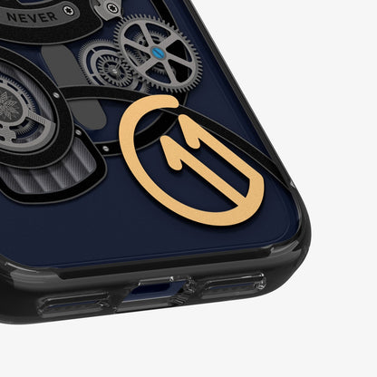 ACS10408 - iPhone 17 Pro Series Case c11 Series Chronos Edition (MagFit) showing the back zoomed in on c11 logo