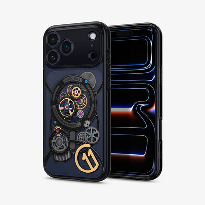 ACS10407 - iPhone 17 Pro Max Series Case c11 Series Chronos Edition (MagFit) showing the back and front