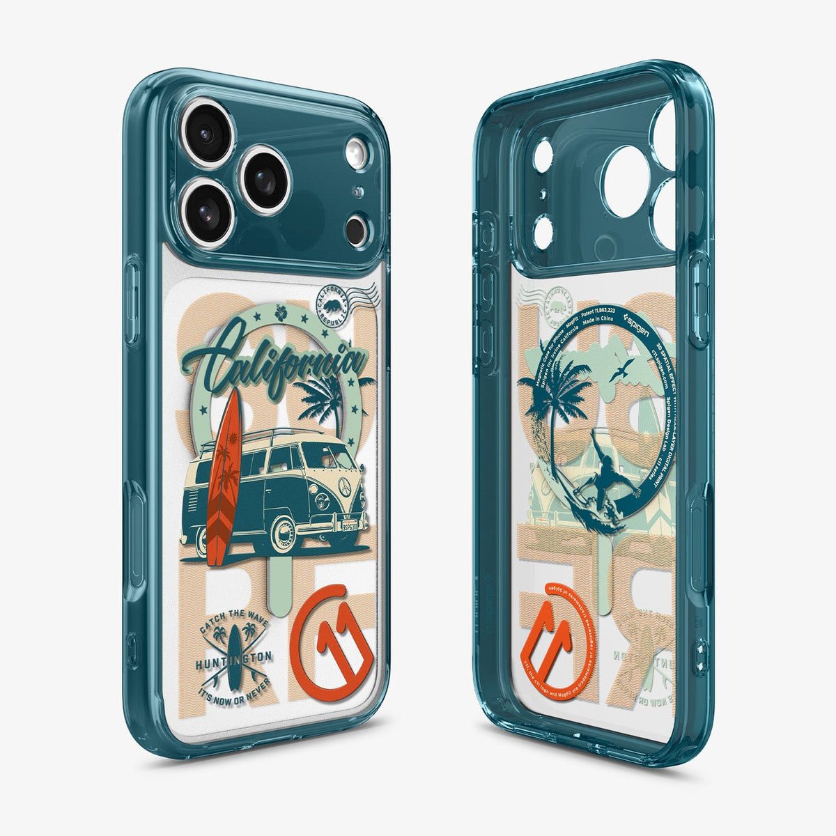 ACS10169 - iPhone 17 Pro Max Series Case c11 Series Huntington Edition (MagFit) showing the back, sides and inside of case