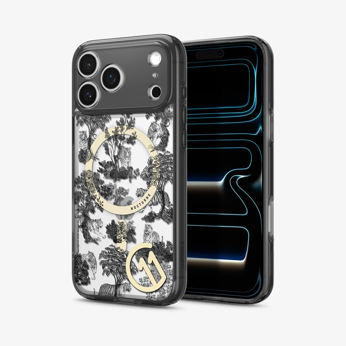 ACS11383 - iPhone 17 Pro Max in c11 Nocturn series showing the front and back at an angle