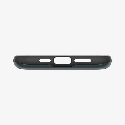 ACS06592 - iPhone 15 Pro Max Case Slim Armor CS in abyss green showing the bottom