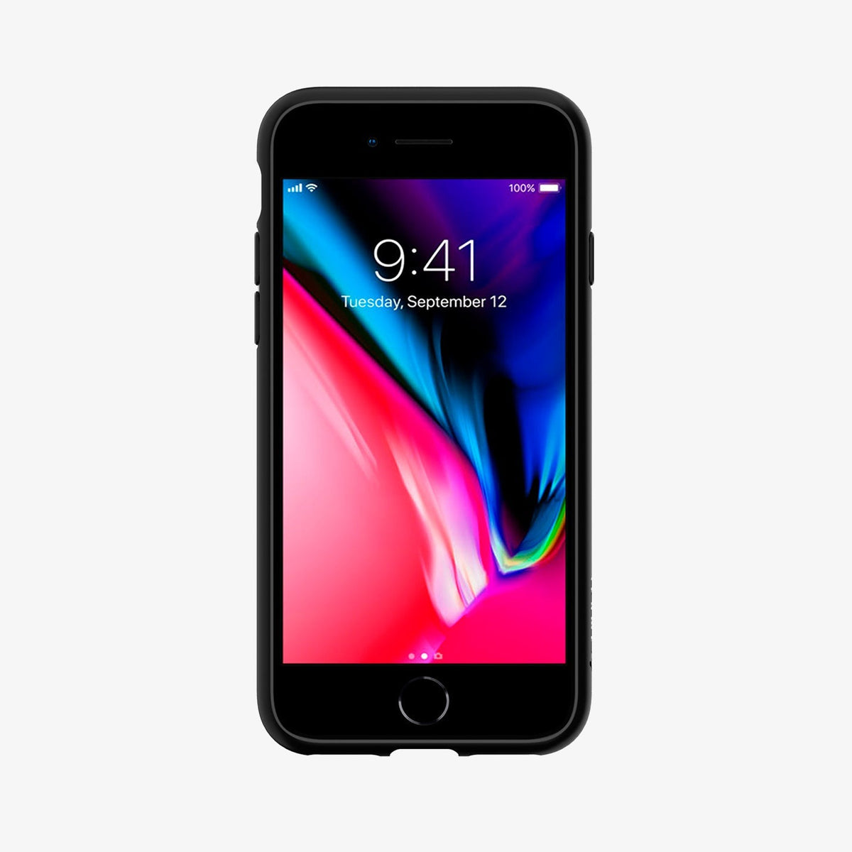 042CS20926 - iPhone SE Ultra Hybrid case in black showing the front