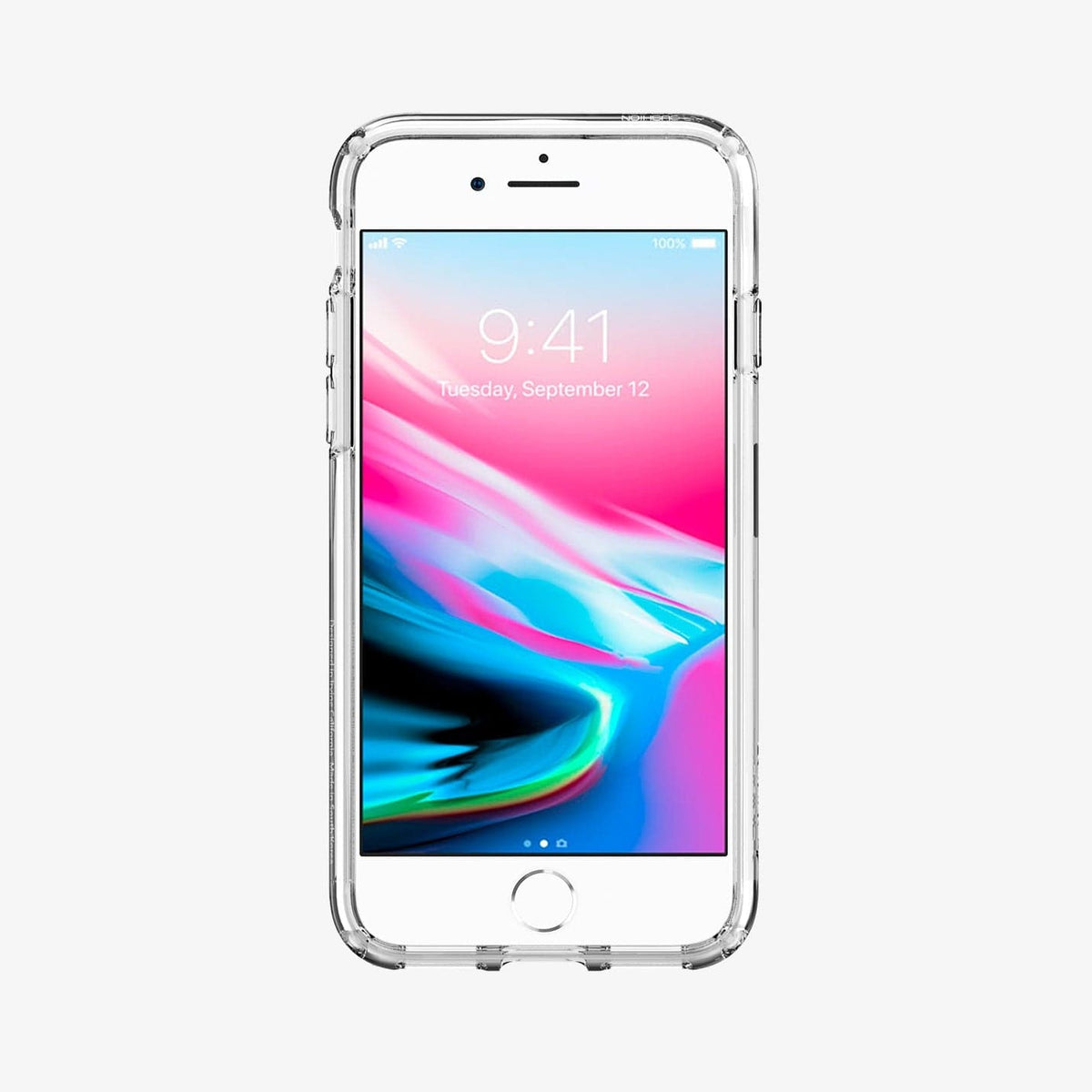 042CS20927 - iPhone 8 Series Ultra Hybrid Case in Crystal Clear showing the front