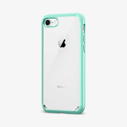 042CS20925 - iPhone SE Ultra Hybrid case in mint showing the back