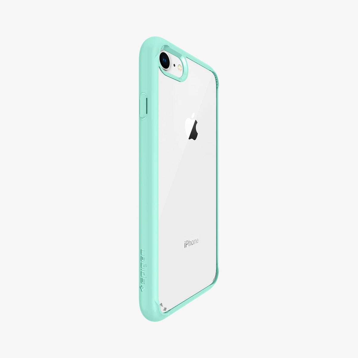 042CS20925 - iPhone SE Ultra Hybrid case in mint showing the angled side