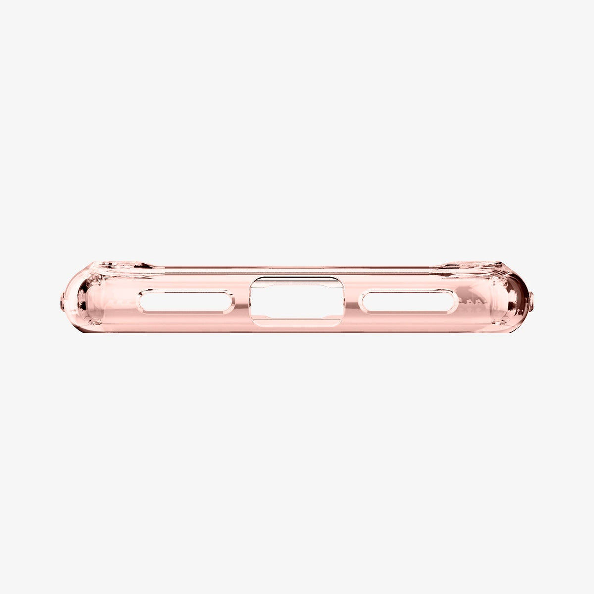 042CS20924 - iPhone SE Ultra Hybrid case in rose crystal showing the bottom