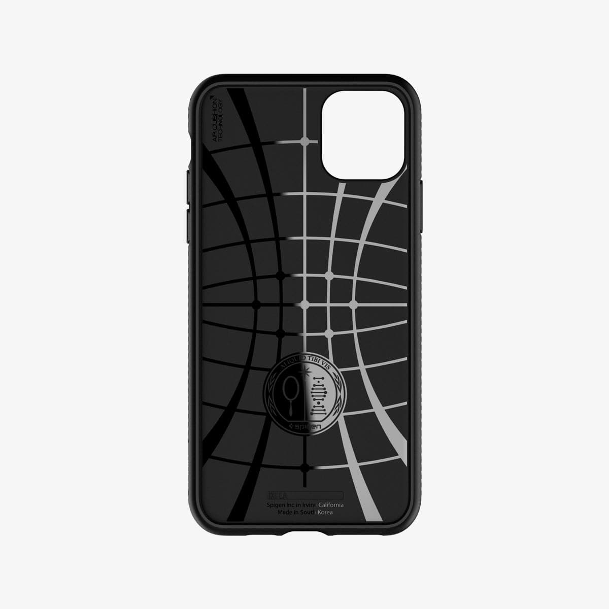 077CS27232 - iPhone 11 Pro Case Liquid Air in matte black showing the inside of case