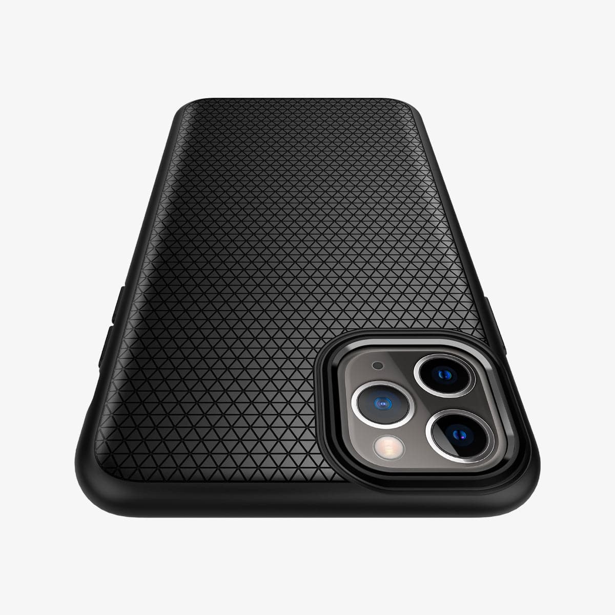 077CS27232 - iPhone 11 Pro Case Liquid Air in matte black showing the back and top