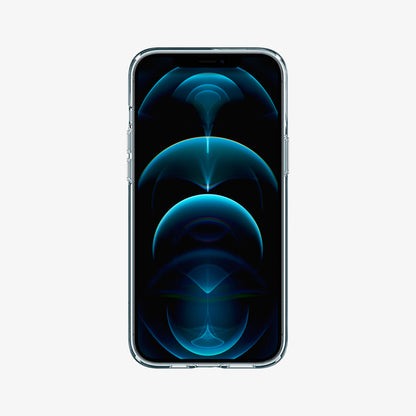 ACS01697 - iPhone 12 / 12 Pro Case Liquid Crystal in crystal clear showing the front