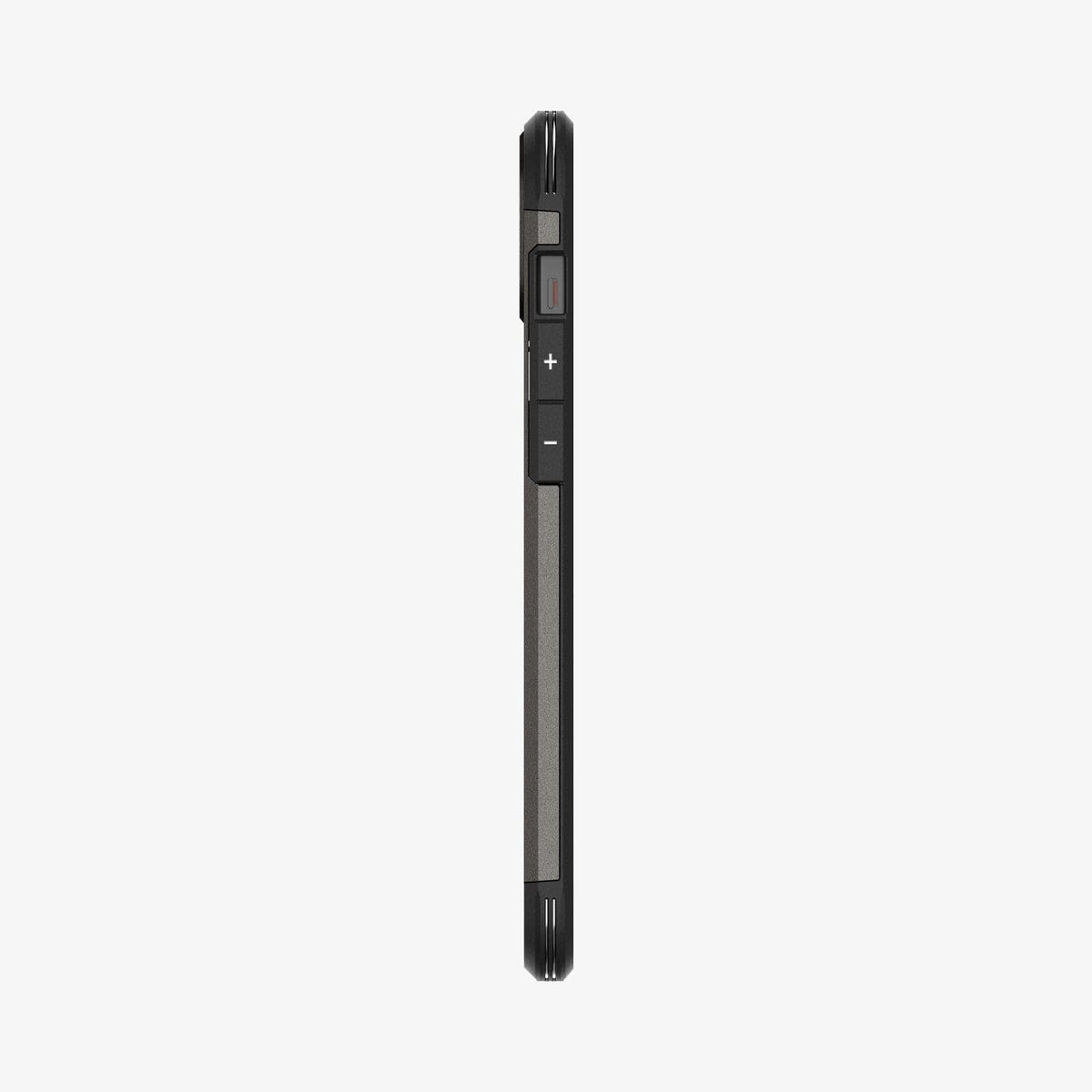 ACS06668 - iPhone 15 Plus Case Tough Armor (MagFit) in gunmetal showing the side