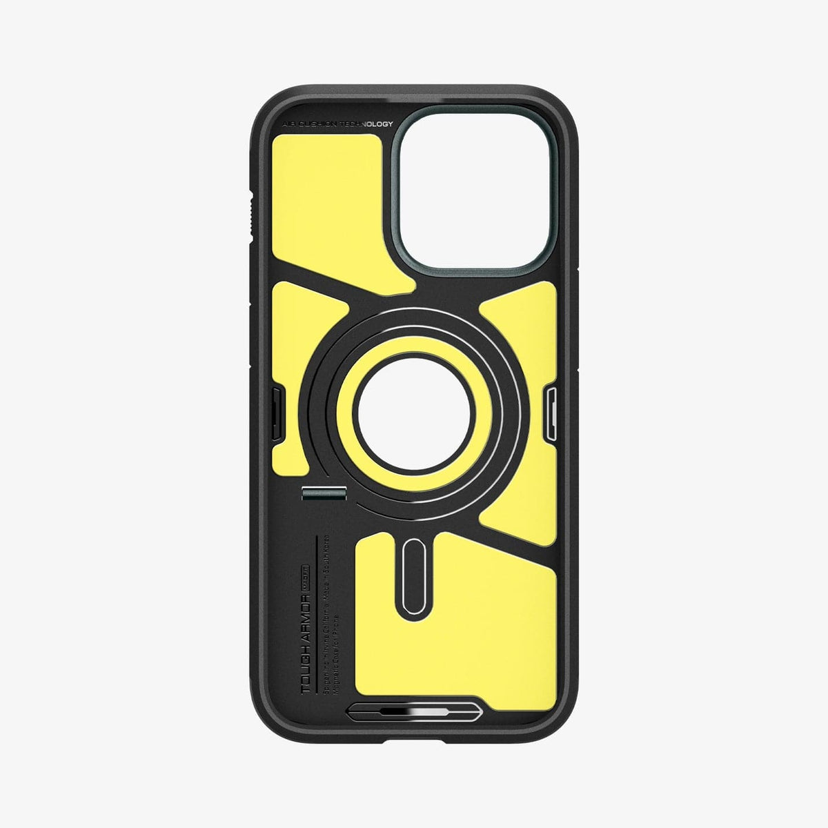 ACS06735 - iPhone 15 Pro Case Tough Armor (MagFit) in abyss green showing the inside of case
