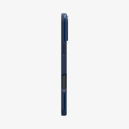 ACS08187 - iPhone 16 Case Thin Fit (MagFit) in Navy Blue showing the side