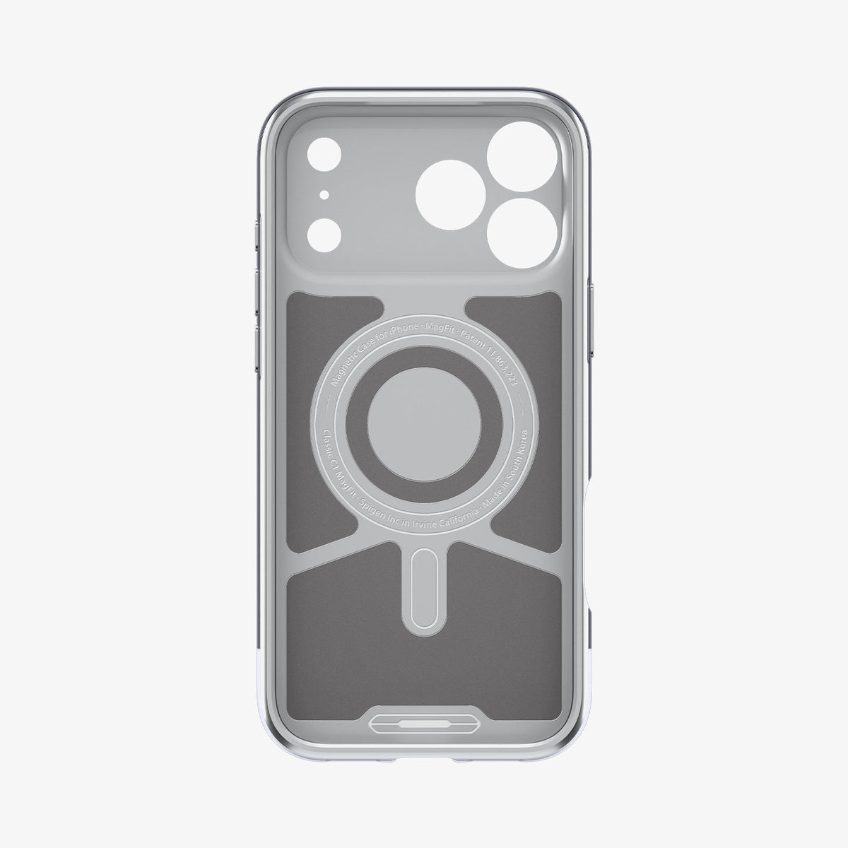 ACS09960 - iPhone 17 Pro Case Classic C1 (MagFit) in graphite showing the inside of case