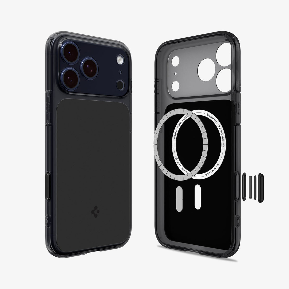 ACS10047 - iPhone 17 Pro Max Ultra Hybrid T (MagFit) in Matte Black showing magfit