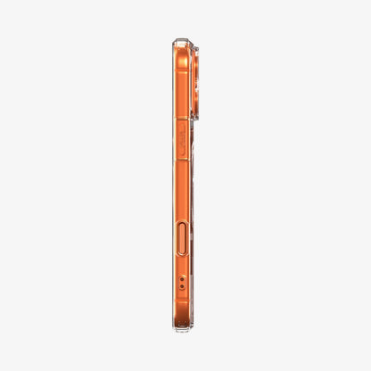 ACS10468 - iPhone 18 Pro Max / iPhone 17 Pro Max Ultra Hybrid T (Mag Fit) in Glossy Orange showing the side