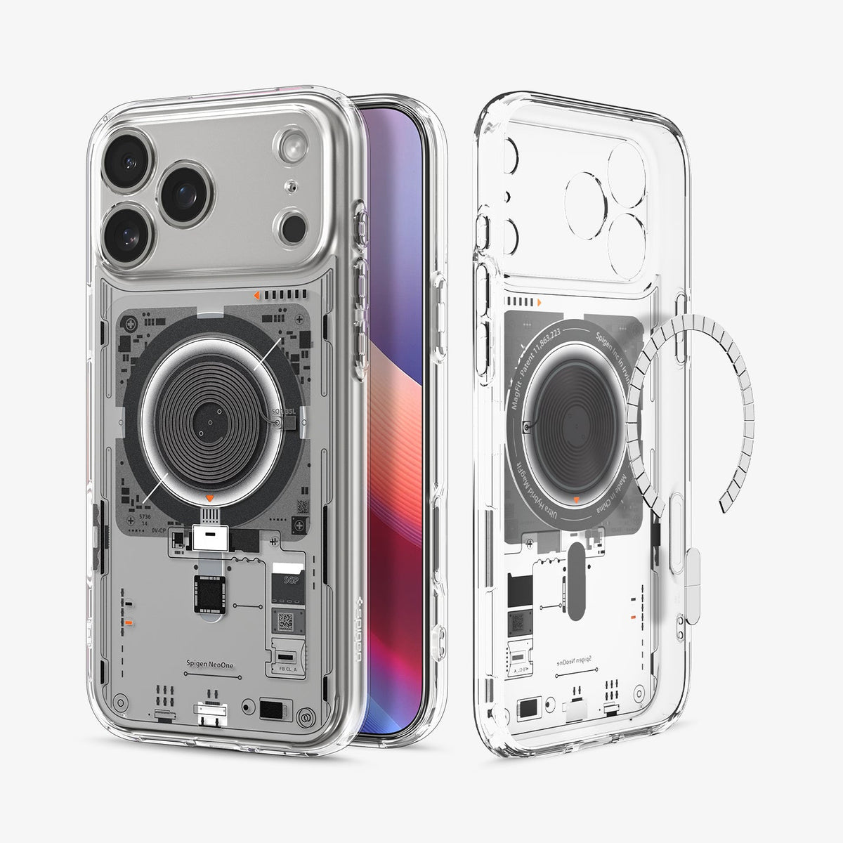 ACS10074 - iPhone 18 Pro / iPhone 17 Pro Ultra Hybrid Neo One (MagFit) showing the back, partial inner, partial front and sides