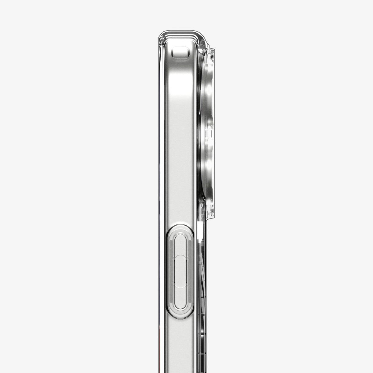 ACS10087 - iPhone 17 Ultra Hybrid Zero One (MagFit) in Zero One White showing the side