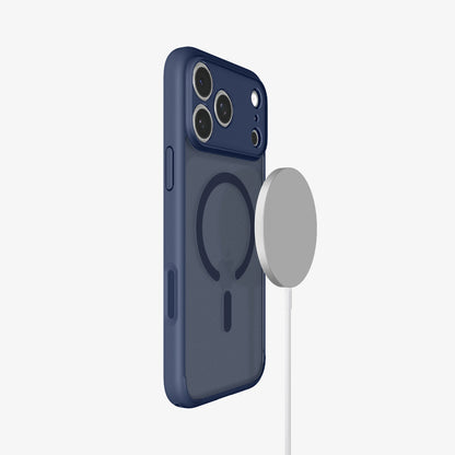 ACS11924 - iPhone 18 Pro / iPhone 17 Pro Ultra Hybrid (MagFit) in Frost Deep Blue showing Mag Fit and inside