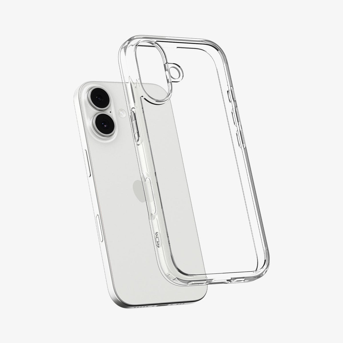 ACS10080 - iPhone 17 Ultra Hybrid in Crystal Clear showing back of the device with case