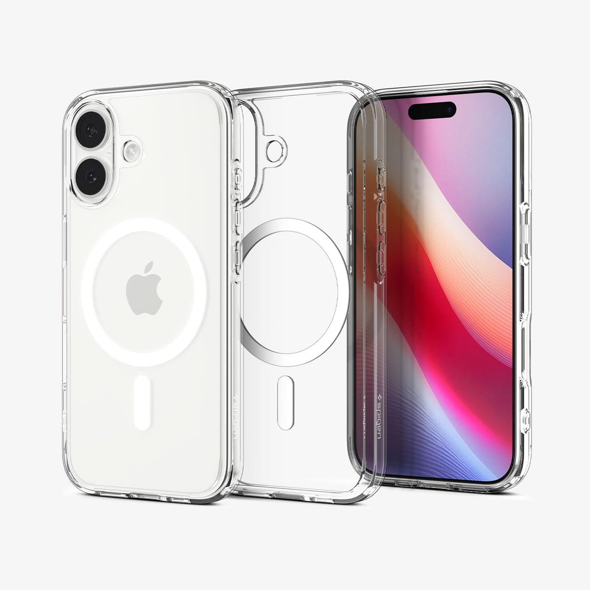 ACS10082 - iPhone 17 Ultra Hybrid (MagFit) in Clear White showing the back, partial inner, partial front and sides