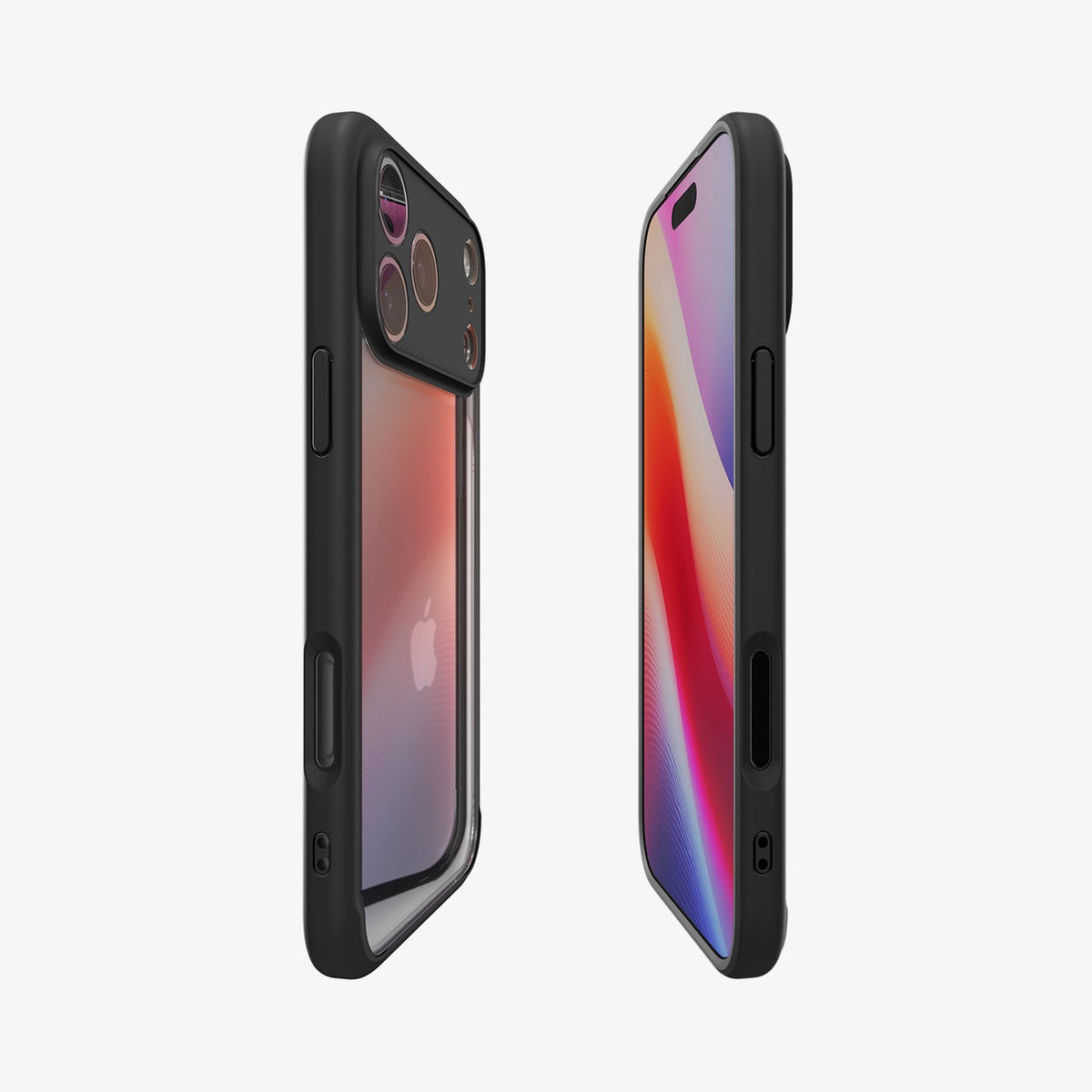 ACS10065 - iPhone 18 Pro / iPhone 17 Pro Ultra Hybrid in Matte Black showing the side and back