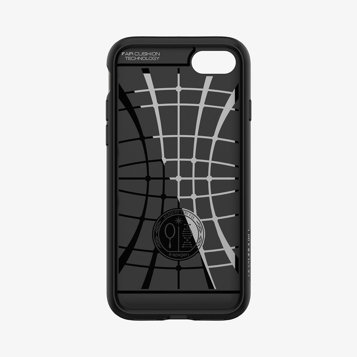 042CS20453 - iPhone SE Slim Armor CS case in gunmetal showing the inside