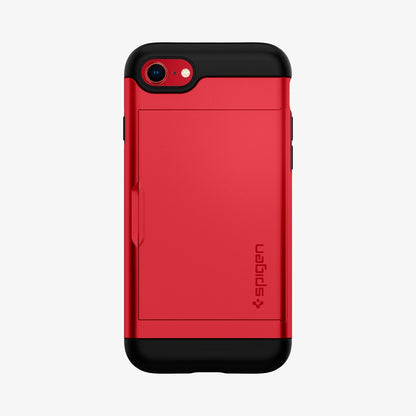 042CS21725 - iPhone SE Slim Armor CS case in red showing the back