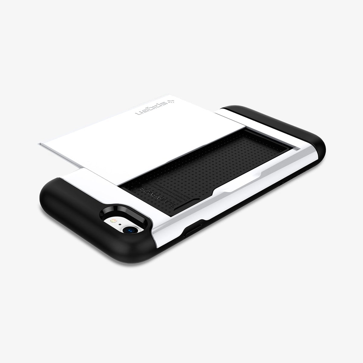 042CS21038 - iPhone SE Slim Armor CS case in white showing the back