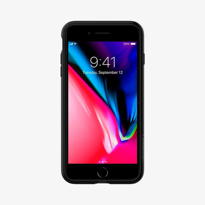 043CS20528 - iPhone 8 Series Slim Armor CS Case in Black showing the front