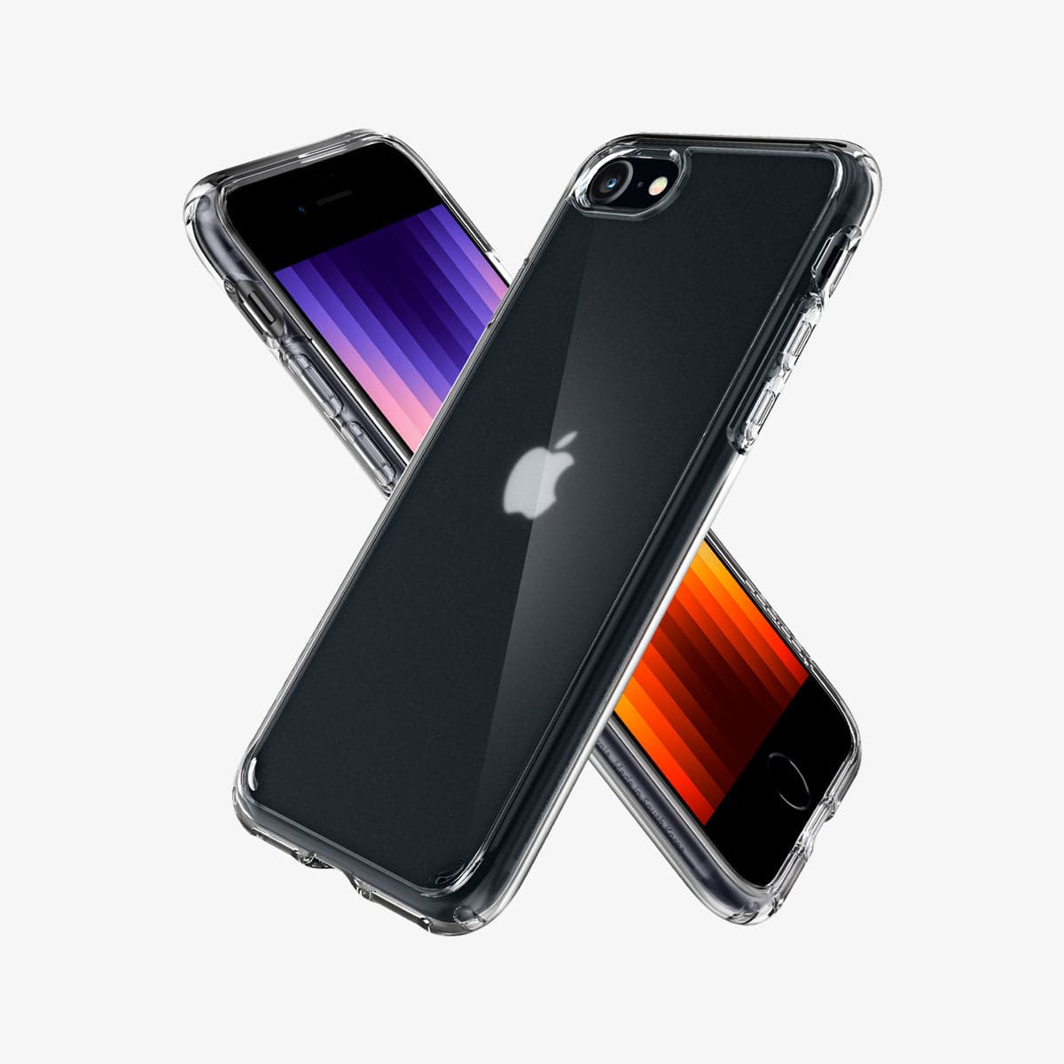 ACS04354 - iPhone 7 Series Ultra Hybrid Case in Frost Clear showing the back paralleled another showing front