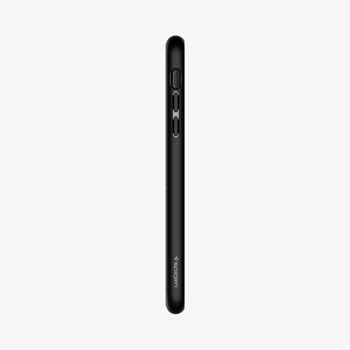 064CS24872 - iPhone XR Case Liquid Air in Black showing the side with side buttons