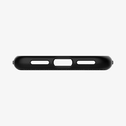 057CS22123 - iPhone XS Case Liquid Air in Matte Black showing the bottom