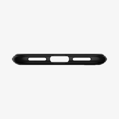 ACS00944 - iPhone SE Rugged Armor case in black showing the bottom