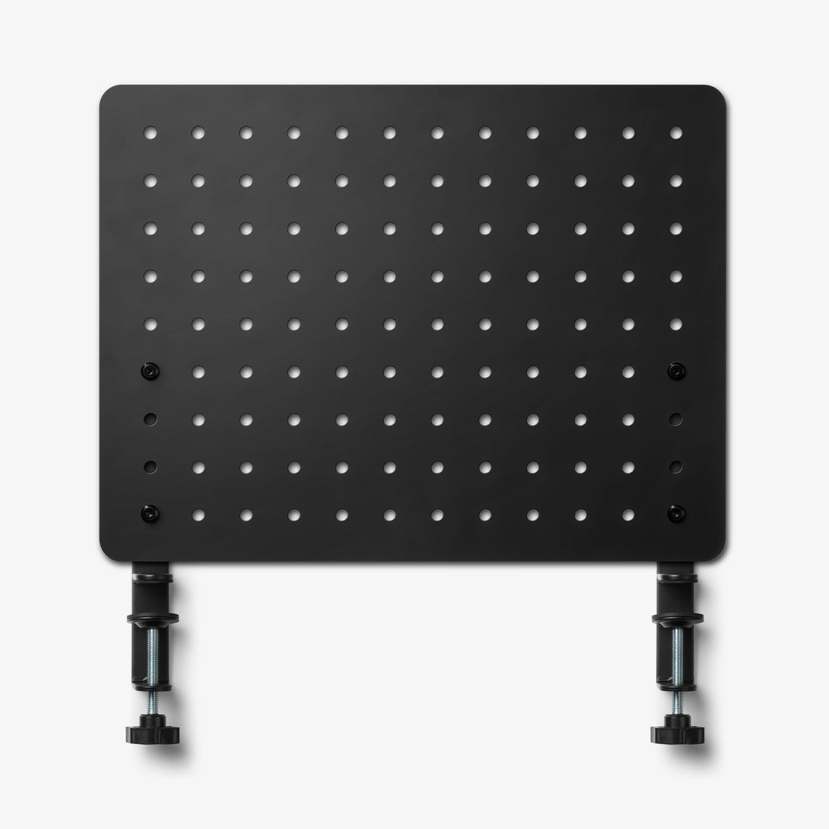 AHP11400 - Clamp Pegboard | LD405 showing front view of pegboard panel with dual clamp legs attached and no accessories installed on white background