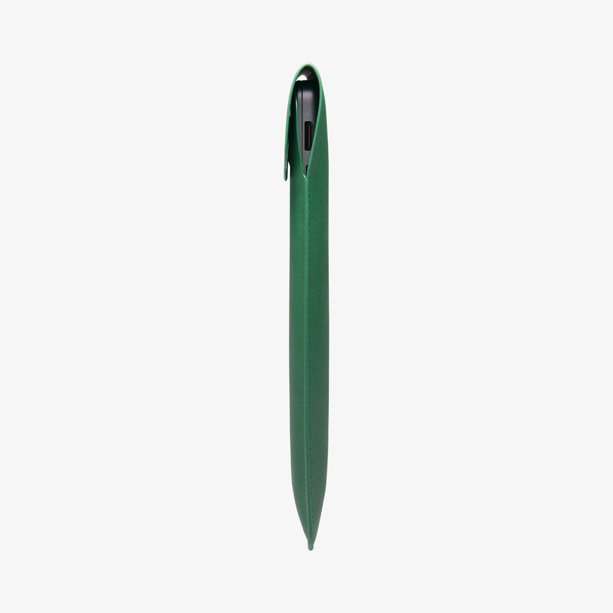 AFA06426 - MacBook Pro 16-inch Valentinus S Laptop Pouch in Jeju Green slim side profile with laptop stored inside