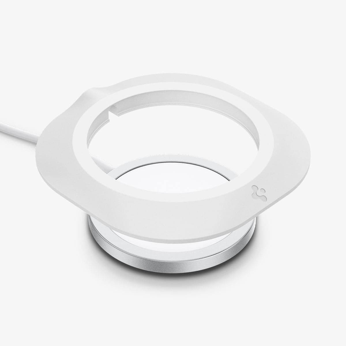AMP03709 - MagFit in white showing the station hovering above the magsafe charger