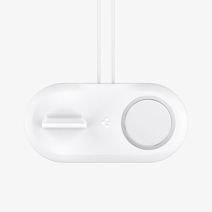 AMP02797 - Mag Fit Duo in white showing the top view with chargers placed in