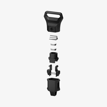 AHP06846 - Carabiner (Magnetic Keychain) in Black showing the detached parts of the magnetic keychain