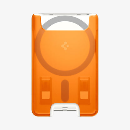 AFA08574 - MagSafe Card Holder Classic C1 (MagFit) in Tangerine showing the front