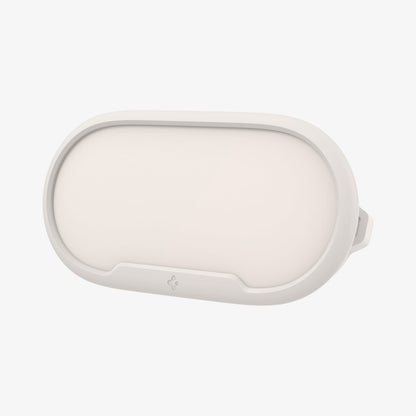 ACS07974 - Google TV Streamer Mount (4K) Silicone Fit in Porcelain showing the front and partial side