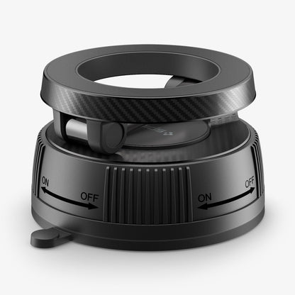 ACP11172 - Spigen Mag Fit Suction Cup Mount showing close-up of on off locking dial and base