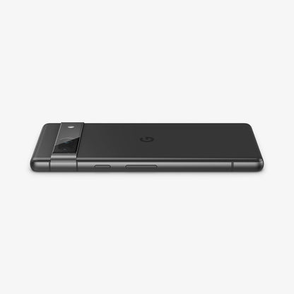 AGL05970 - Pixel 7a Glas.tR EZFit Optik Lens Protector in black showing the side and back with device laying flat