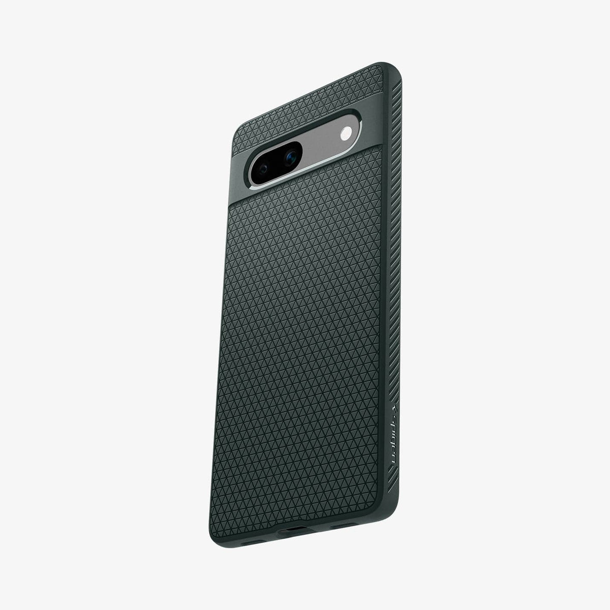 ACS06094 - Pixel 7a Case Liquid Air in abyss green showing the back and side