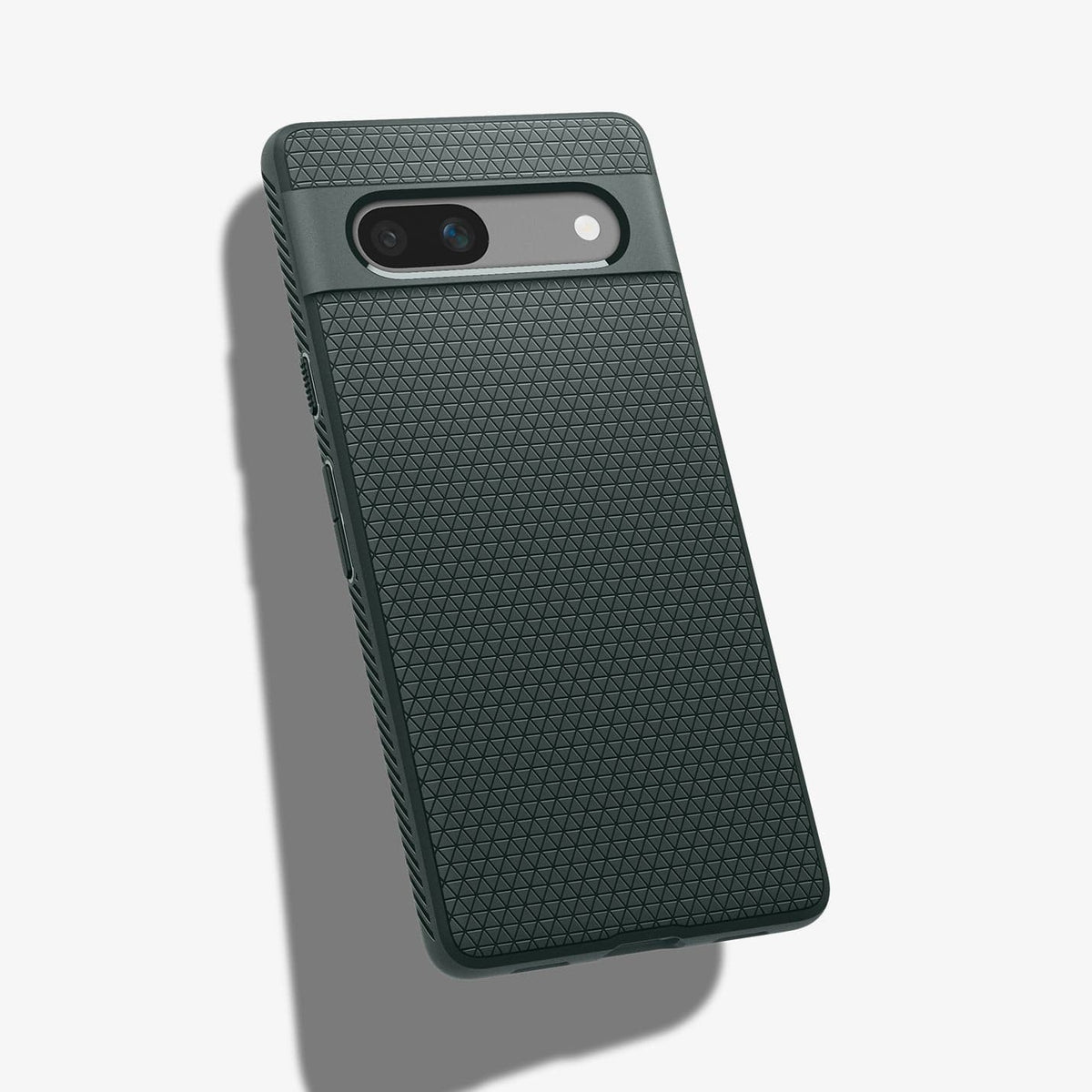 ACS06094 - Pixel 7a Case Liquid Air in abyss green showing the back and partial side