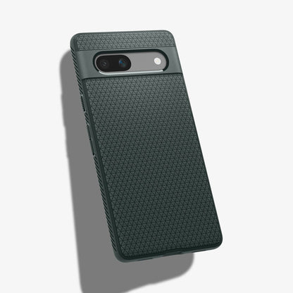 ACS06094 - Pixel 7a Case Liquid Air in abyss green showing the back and partial side