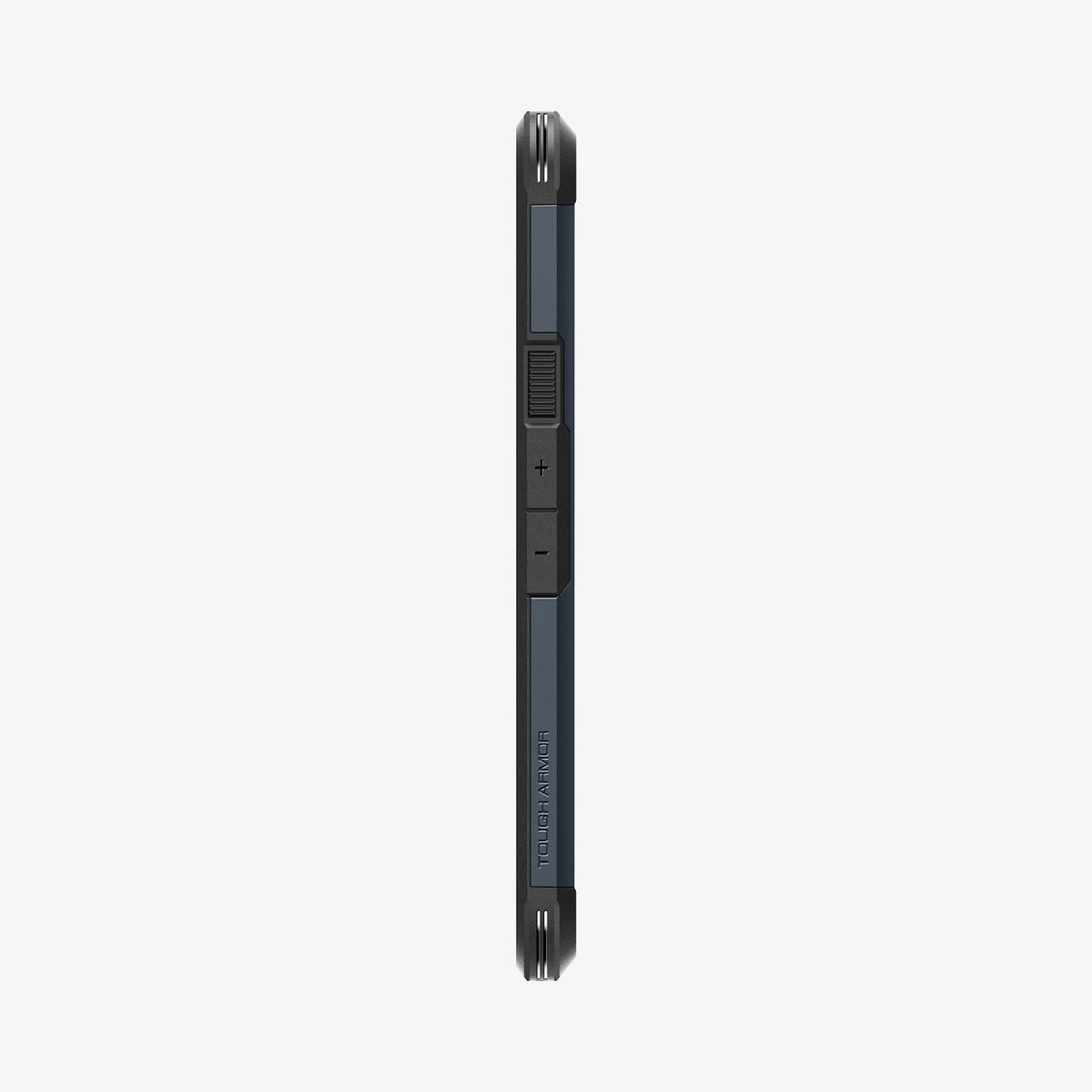 ACS07265 - Pixel 8a Case Tough Armor in Metal Slate showing the side with side buttons
