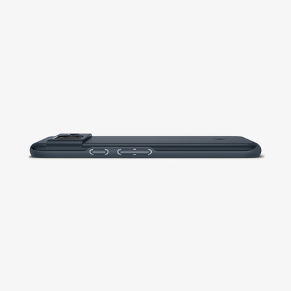 ACS06289 - Pixel 8 Case Thin Fit in metal slate showing the side and partial back