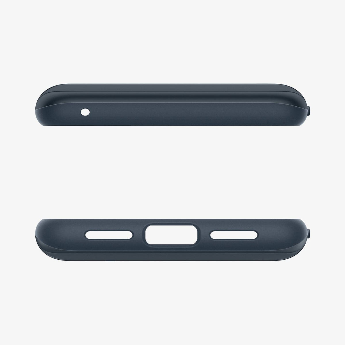 ACS06289 - Pixel 8 Case Thin Fit in metal slate showing the top and bottom with precise cutouts