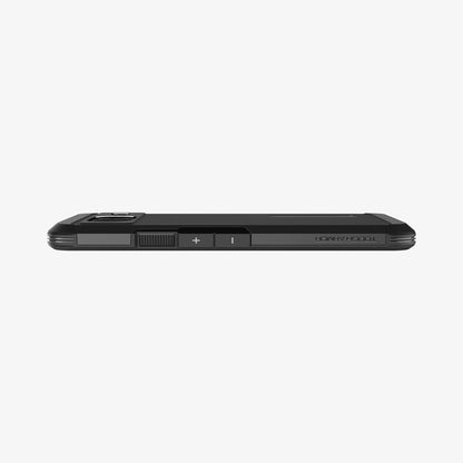 ACS06282 - Pixel 8 Case Tough Armor in black showing the side and partial back