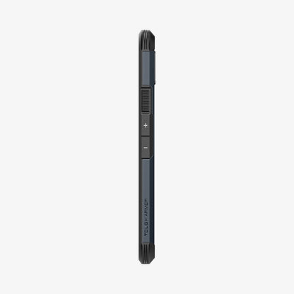 ACS06283 - Pixel 8 Case Tough Armor in metal slate showing the side with volume controls